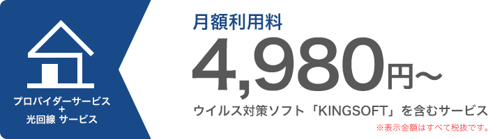 プロバイダーサービス+光回線サービス