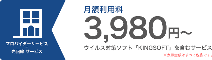 プロバイダーサービス+光回線サービス